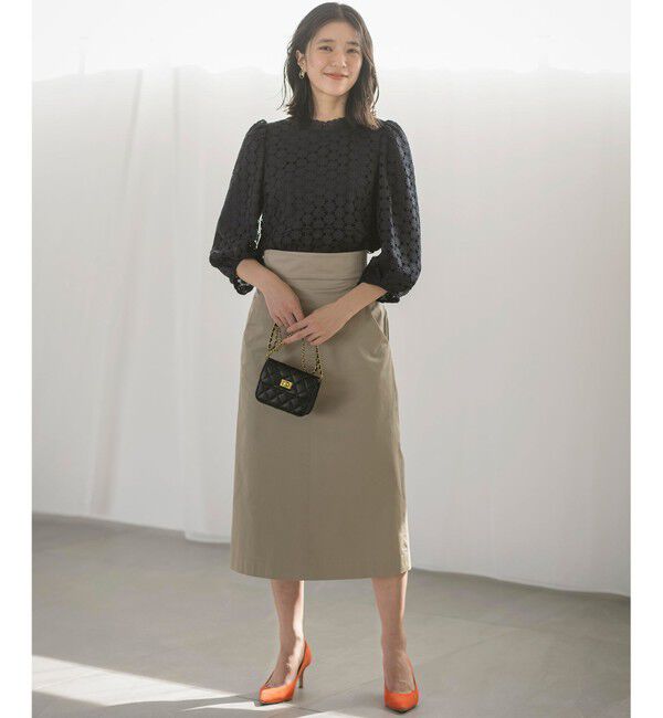 組曲「【WEB限定】フラワーレース ペプラムトップス」|Tシャツ・カットソー|