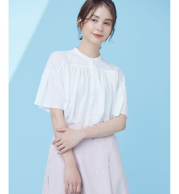 組曲「【速乾】ドライタッチ フレア袖トップス」|Tシャツ・カットソー|アイボリー系