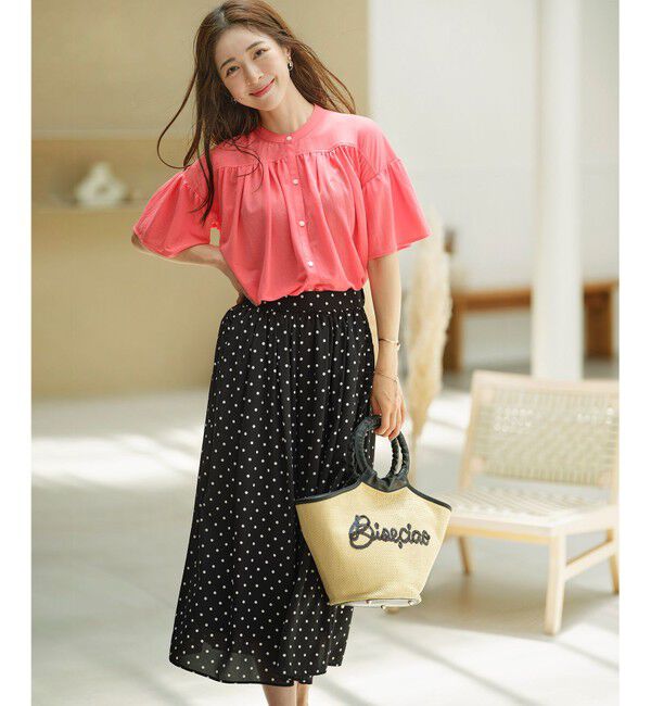 組曲「【速乾】ドライタッチ フレア袖トップス」|Tシャツ・カットソー|