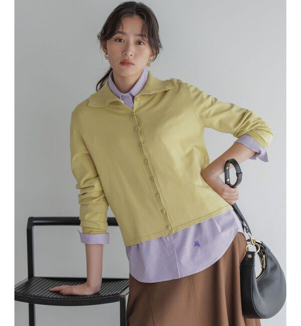 組曲「【前後着用可 / 加藤ローサさん着用】スムースストレッチタートル ニット」|カーディガン|