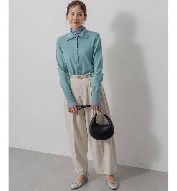 組曲「【前後着用可 / 加藤ローサさん着用】スムースストレッチタートル ニット」|カーディガン|