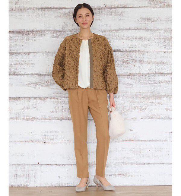 自由区「YONEZAWAレーシージャガード ノーカラージャケット」|ノーカラージャケット|