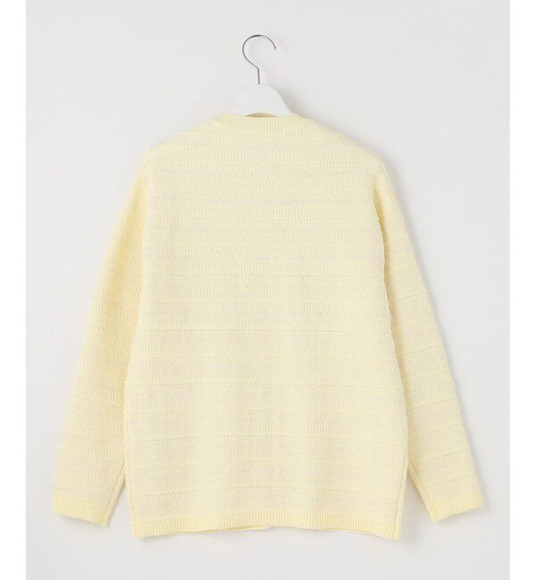 自由区「【WEB限定カラーあり・洗える】テクスチャーコットンブレンドニット アウター」|カーディガン|