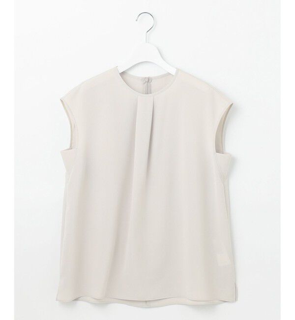 自由区「【セットアップ対応・UVカット・接触冷感・洗える】ライトストレッチ ブラウス」|シャツ・ブラウス|ベージュ