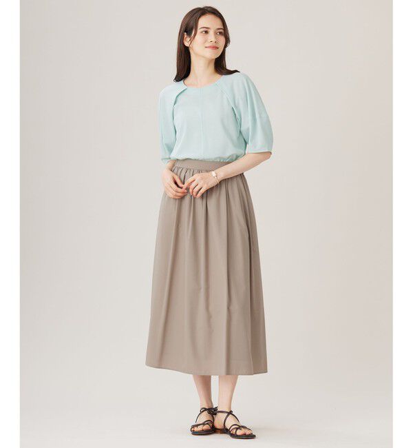 自由区「【洗える】ボリュームスリーブピケ カットソー」|Tシャツ・カットソー|