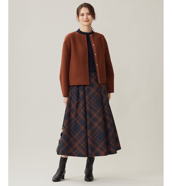 自由区「【洗える】スラブチェックプリント スカート」|スカート|