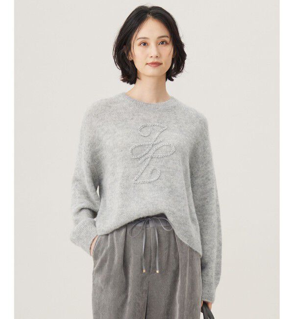 自由区「アルパカミドルゲージ ニット」|ニット・セーター|グレー