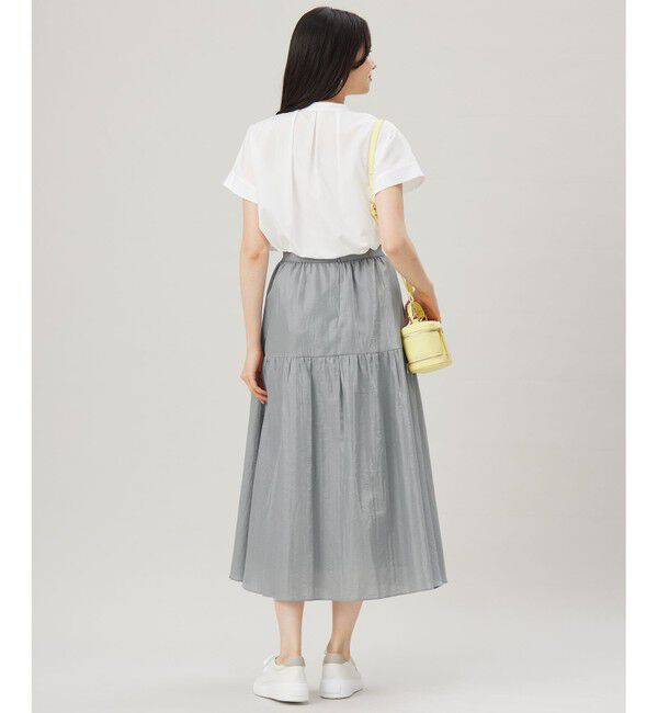 自由区「【洗える】ブライトシアーシャンブレー スカート」|スカート|
