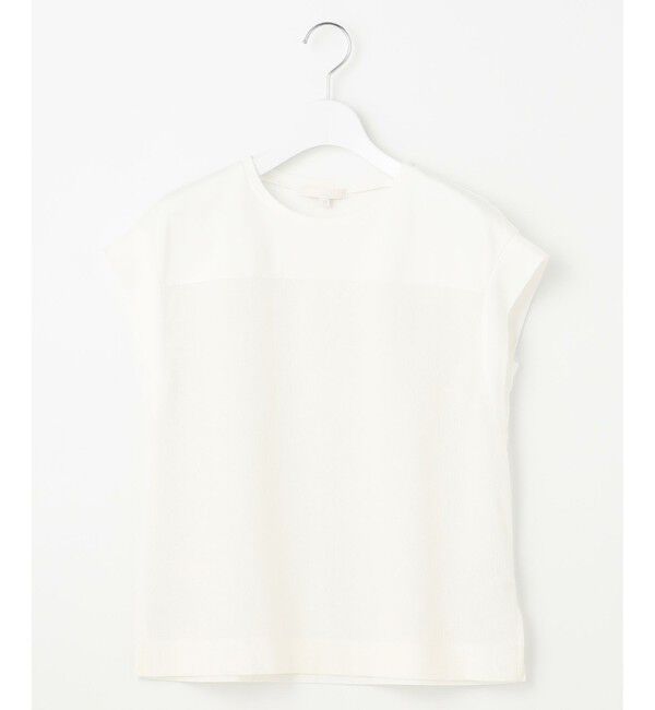 自由区「【カタログ掲載・洗える】リネンサッカーコンビブロッキング カットソー」|Tシャツ・カットソー|