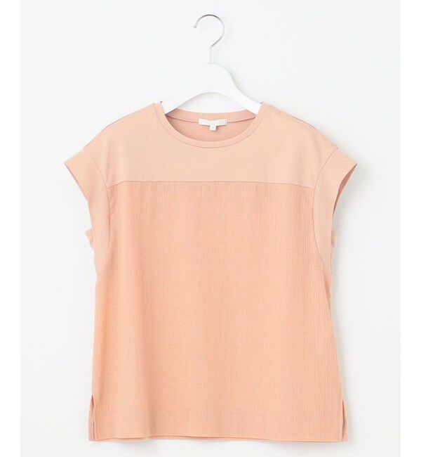 自由区「【カタログ掲載・洗える】リネンサッカーコンビブロッキング カットソー」|Tシャツ・カットソー|