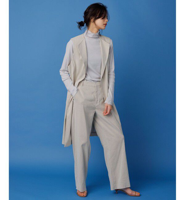 23区「【洗える】リネンレーヨンストレッチ ワイド パンツ」|その他|