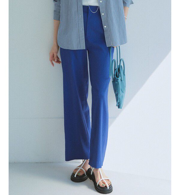 23区「【洗える】リネンレーヨンストレッチ ワイド パンツ」|その他|【WEB限定】ﾌ