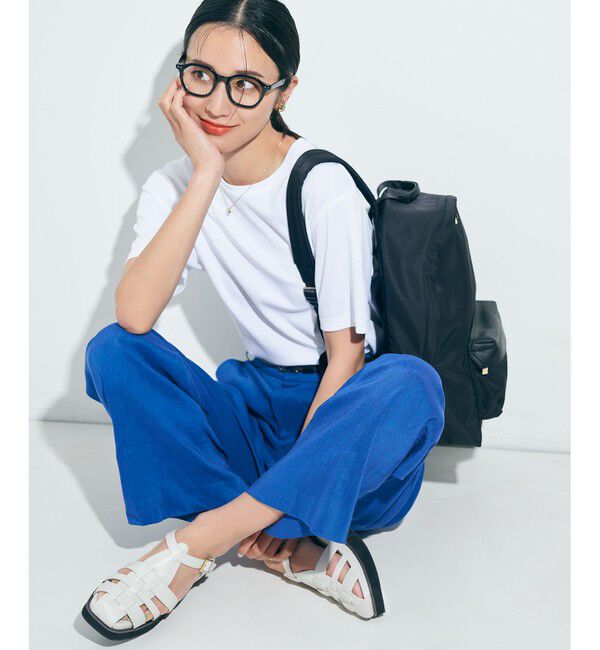 23区「【洗える】リネンレーヨンストレッチ ワイド パンツ」|その他|