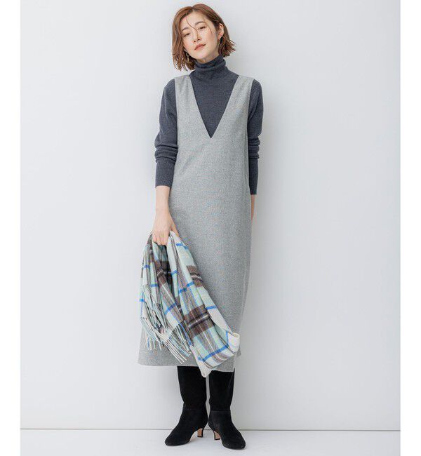 23区「シルクネップツイード ジャンパースカート」|ワンピース|