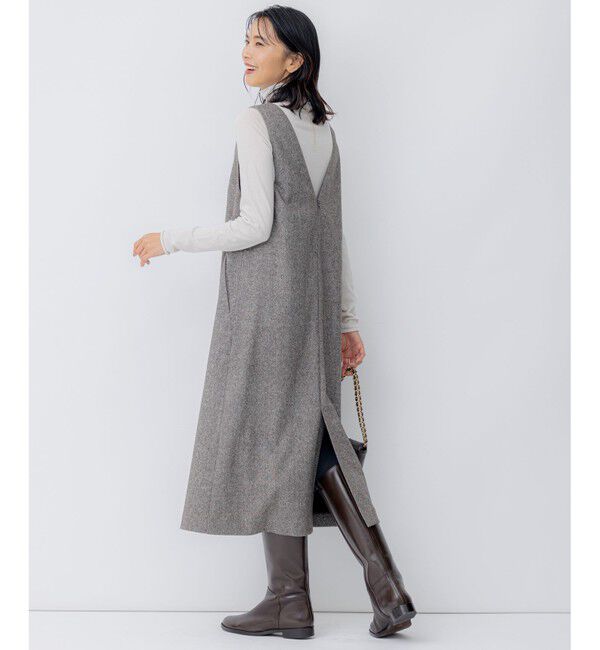 23区「シルクネップツイード ジャンパースカート」|ワンピース|