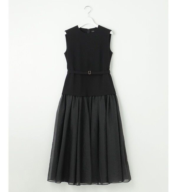 23区「【APPLAUDIR】クリアジョーゼットコンビ ドレス」|ドレス|