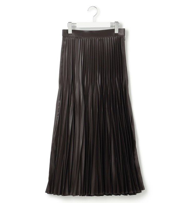 23区「【洗える】レザーライクプリーツ スカート」|スカート|