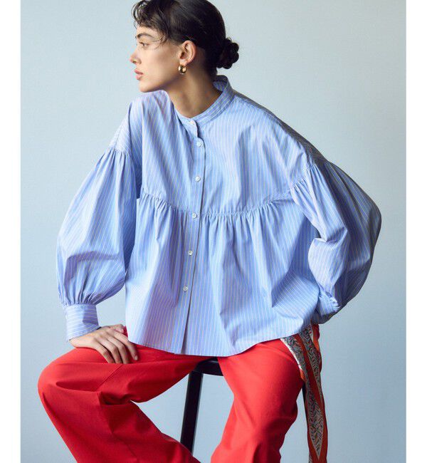 23区「【洗える】スラブツイルストレッチ ワイド パンツ」|その他|