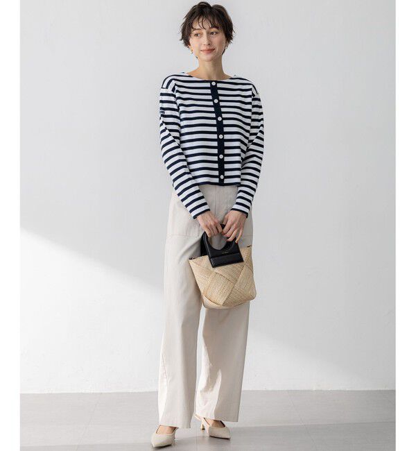 23区「【洗える】スラブツイルストレッチ ワイド パンツ」|その他|