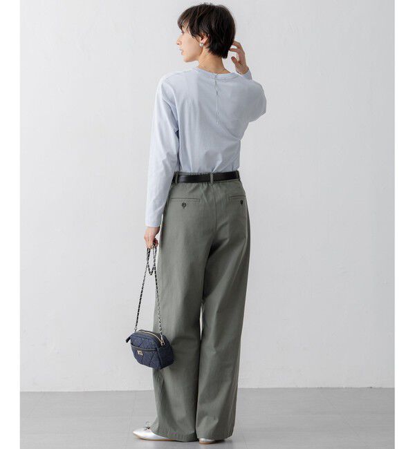 23区「【洗える】スラブツイルストレッチ ワイド パンツ」|その他|