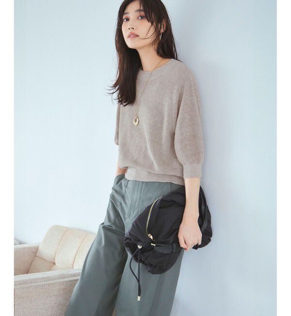 23区「【洗える】スラブツイルストレッチ ワイド パンツ」|その他|