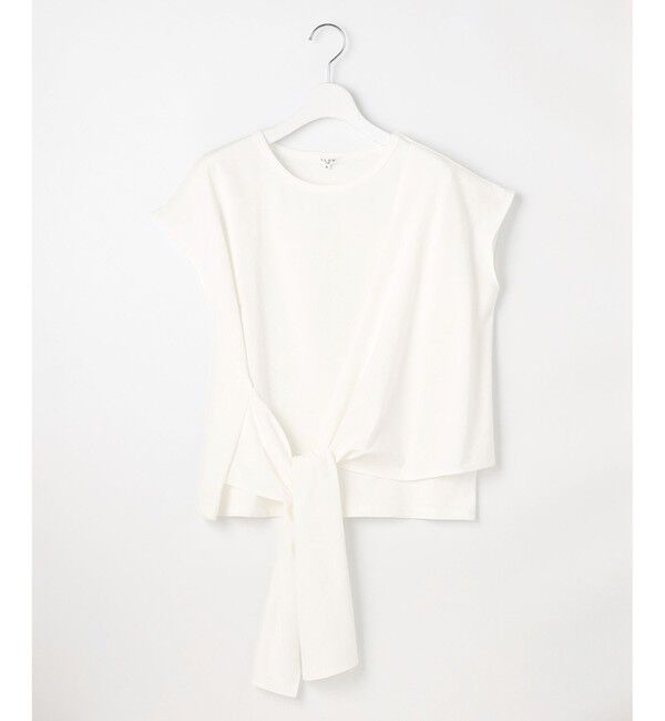 23区「【SLOW/一部店舗限定】ライトツイストコットン サッシュデザイン Tシャツ」|Tシャツ・カットソー|