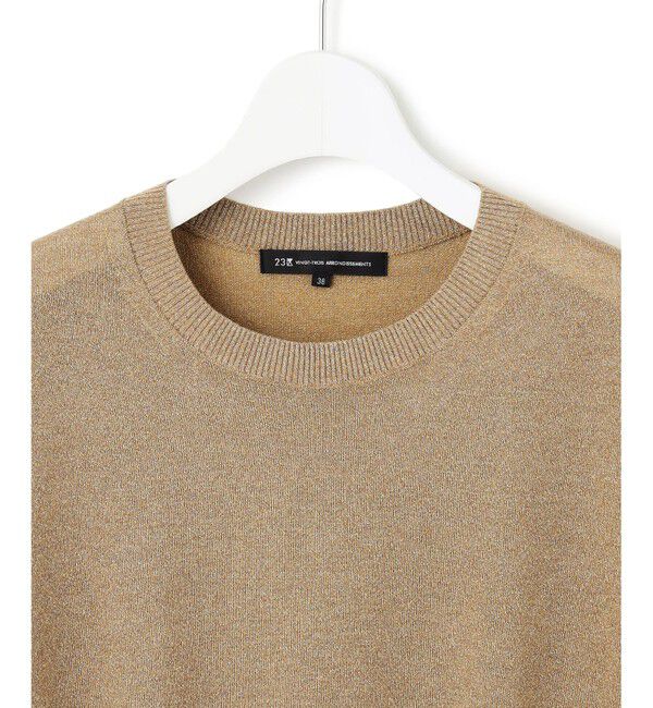 23区「【洗える】オータムメタリック ラメ ニットT」|ニット・セーター|