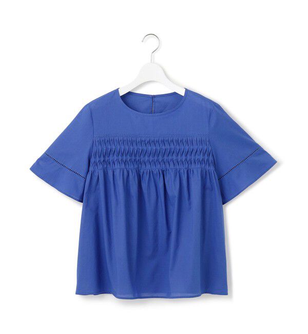 23区「【WEB&一部店舗限定】コットンローン ピンタック フレア ブラウス」|シャツ・ブラウス|