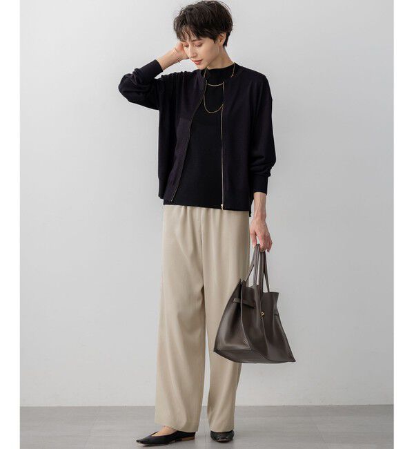 23区「【見上愛さん着用/Oggi10月号掲載/洗える】スエーディーサテン ワイド パンツ」|その他|