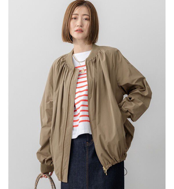 23区「【撥水加工】ソフトメモリータフタ ミドル丈 ブルゾン」|その他|ﾗｲﾄｶｰｷ