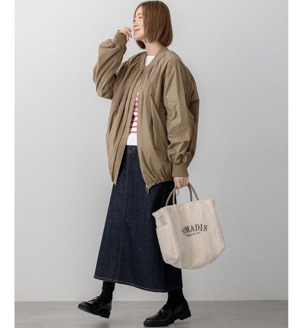 23区「【撥水加工】ソフトメモリータフタ ミドル丈 ブルゾン」|その他|