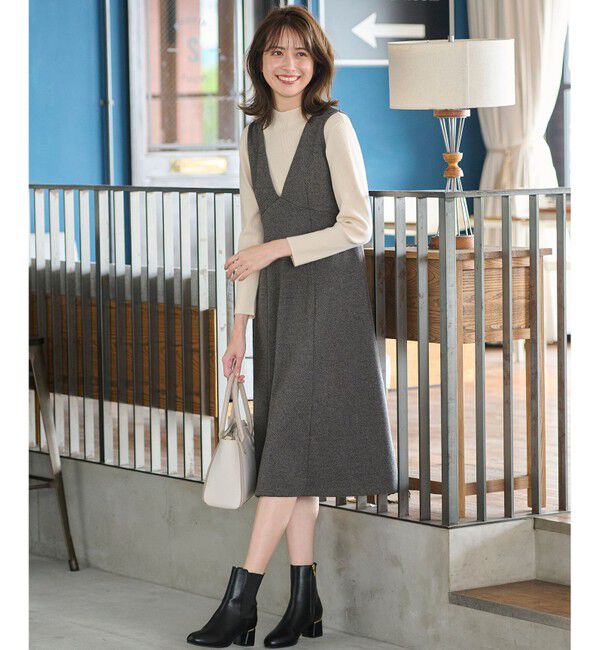 ANY SIS「【洗える】カットツイード ジャンパースカート」|ジャンパースカート|