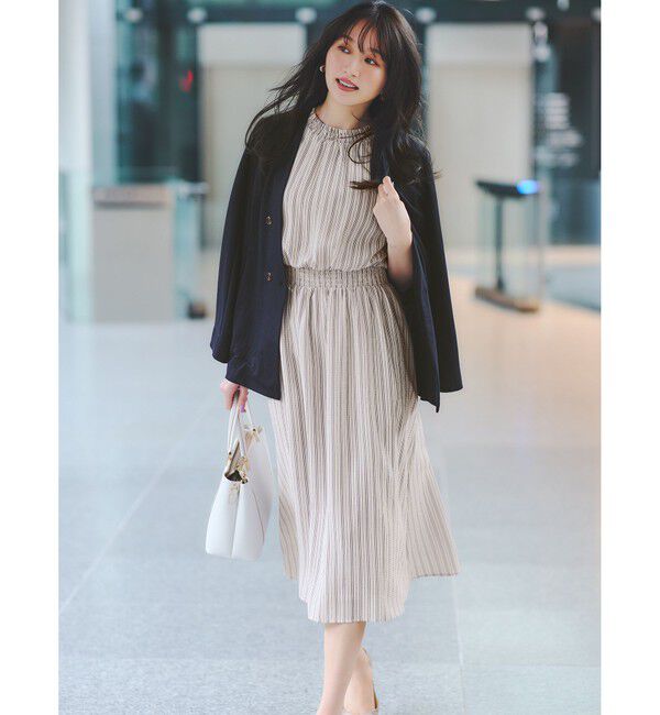 any SiS「【洗える】サッカーストライプ ワンピース」|ワンピース|