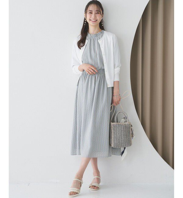 any SiS「【洗える】サッカーストライプ ワンピース」|ワンピース|