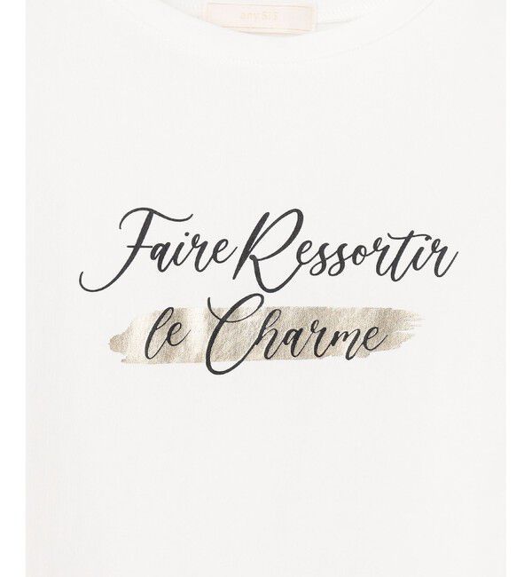 ANY SIS「箔プリントロゴ Tシャツ」|Tシャツ・カットソー|