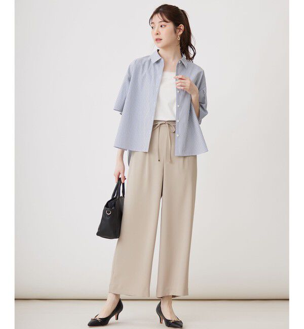 ANY SIS「【洗える】クロップド シャツ」|シャツ・ブラウス|