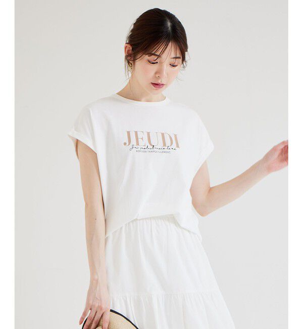 any SiS「【接触冷感・UVケア】冷感ロゴ Tシャツ」|Tシャツ・カットソー|オフ