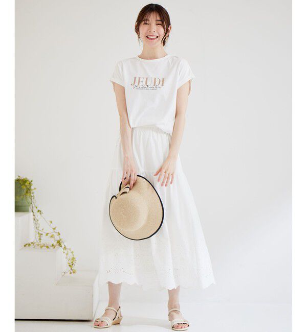 any SiS「【接触冷感・UVケア】冷感ロゴ Tシャツ」|Tシャツ・カットソー|