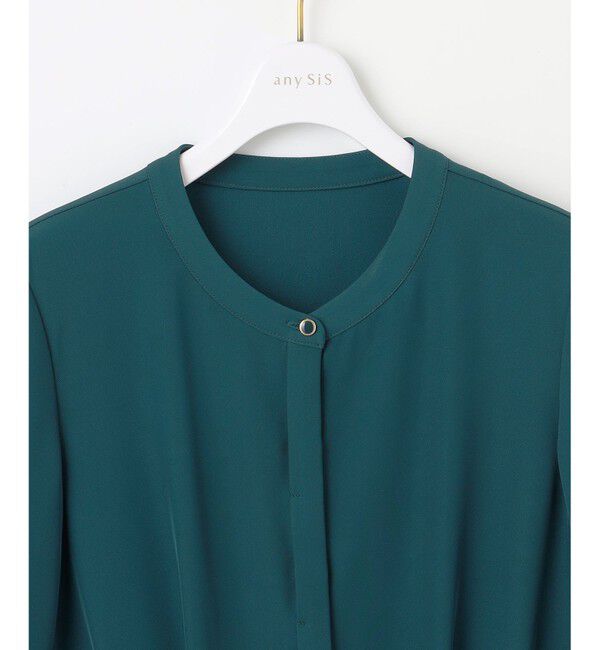 ANY SIS「【接触冷感・UVカット・速乾】コンフォートビューティサテン ブラウス」|シャツ・ブラウス|