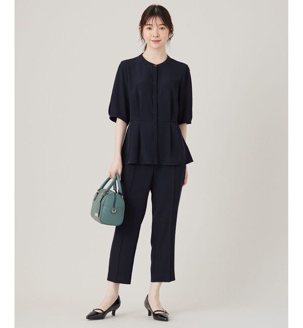 ANY SIS「【接触冷感・UVカット・速乾】コンフォートビューティサテン ブラウス」|シャツ・ブラウス|