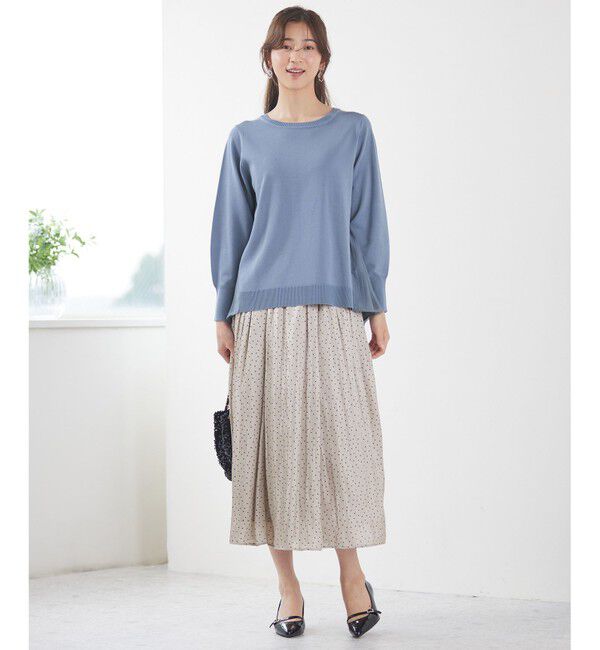 any SiS「【洗える】シャイニードットギャザー スカート」|スカート|