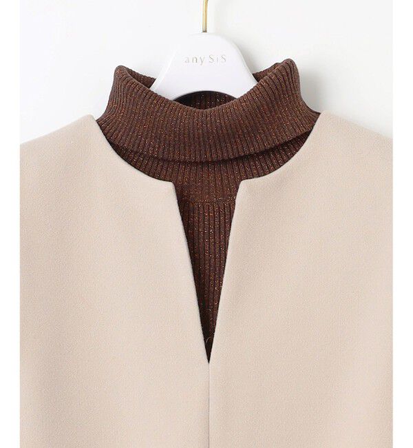 any SiS「【2SET】ニードルジャンパースカート &times; ラメリブタートルニット セット」|スーツ|