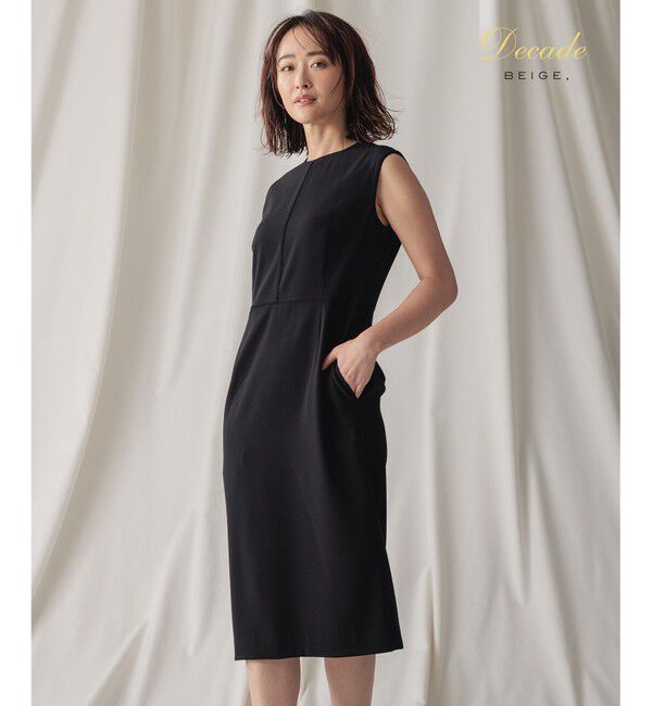 BEIGE,「CINDY / クルーネックドレス」|ワンピース|Black&times;Black