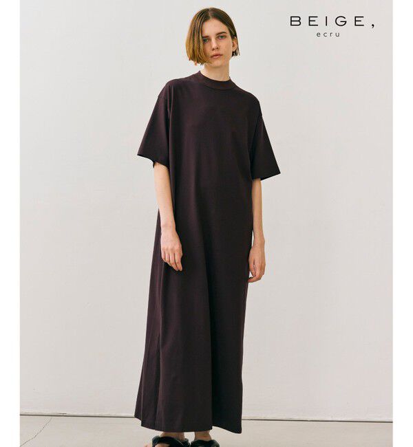 BEIGE,「【BEIGE,ecru/WEB限定・洗える】JERSEY STITCH / コットンAラインワンピース」|ワンピース|Bordeaux