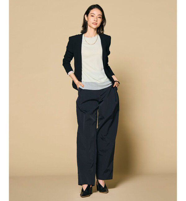 BEIGE,「【L-size】CINDY / ダブルカラージャケット」|ノーカラージャケット|