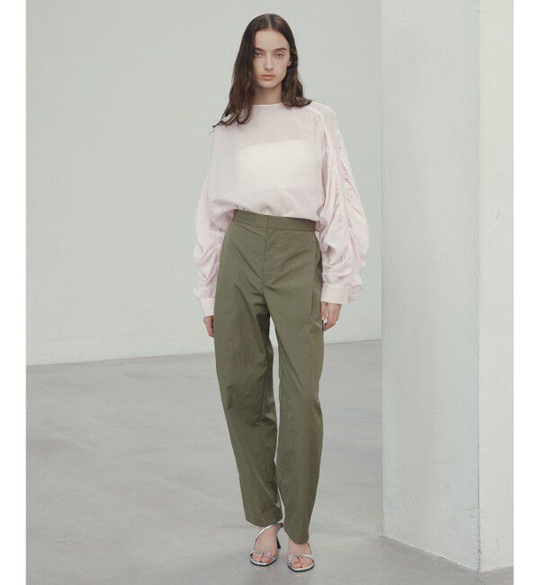 BEIGE,「【洗える】CROCUS / カービーシルエットタックパンツ」|その他|