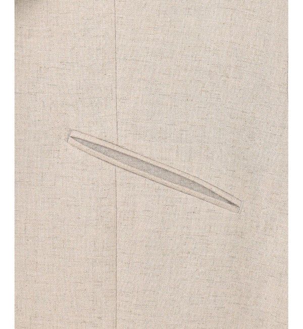 BEIGE,「【洗える】CAROLE / リネンライクノースリーブジレジャケット」|ベスト・ジレ|