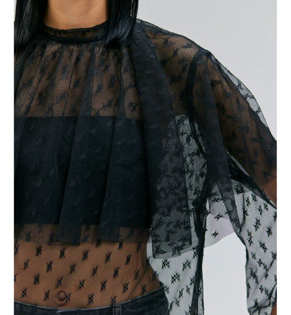 BEIGE,「【洗える・Oggi 11月号掲載】CLOVIS / ケープデザイン総レースブラウス」|シャツ・ブラウス|