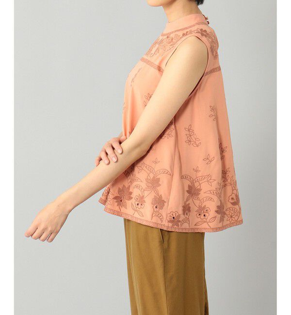 GRACE CONTINENTAL「刺繍ハイネックノースリーブ」|シャツ・ブラウス|