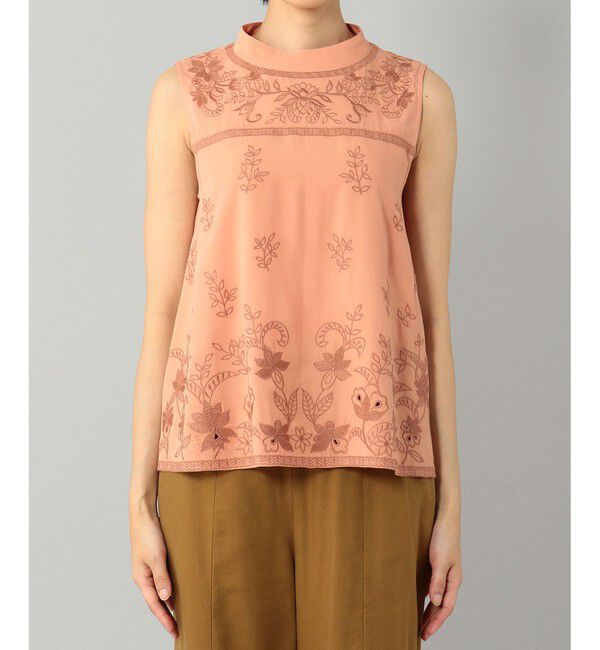 GRACE CONTINENTAL「刺繍ハイネックノースリーブ」|シャツ・ブラウス|